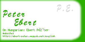 peter ebert business card